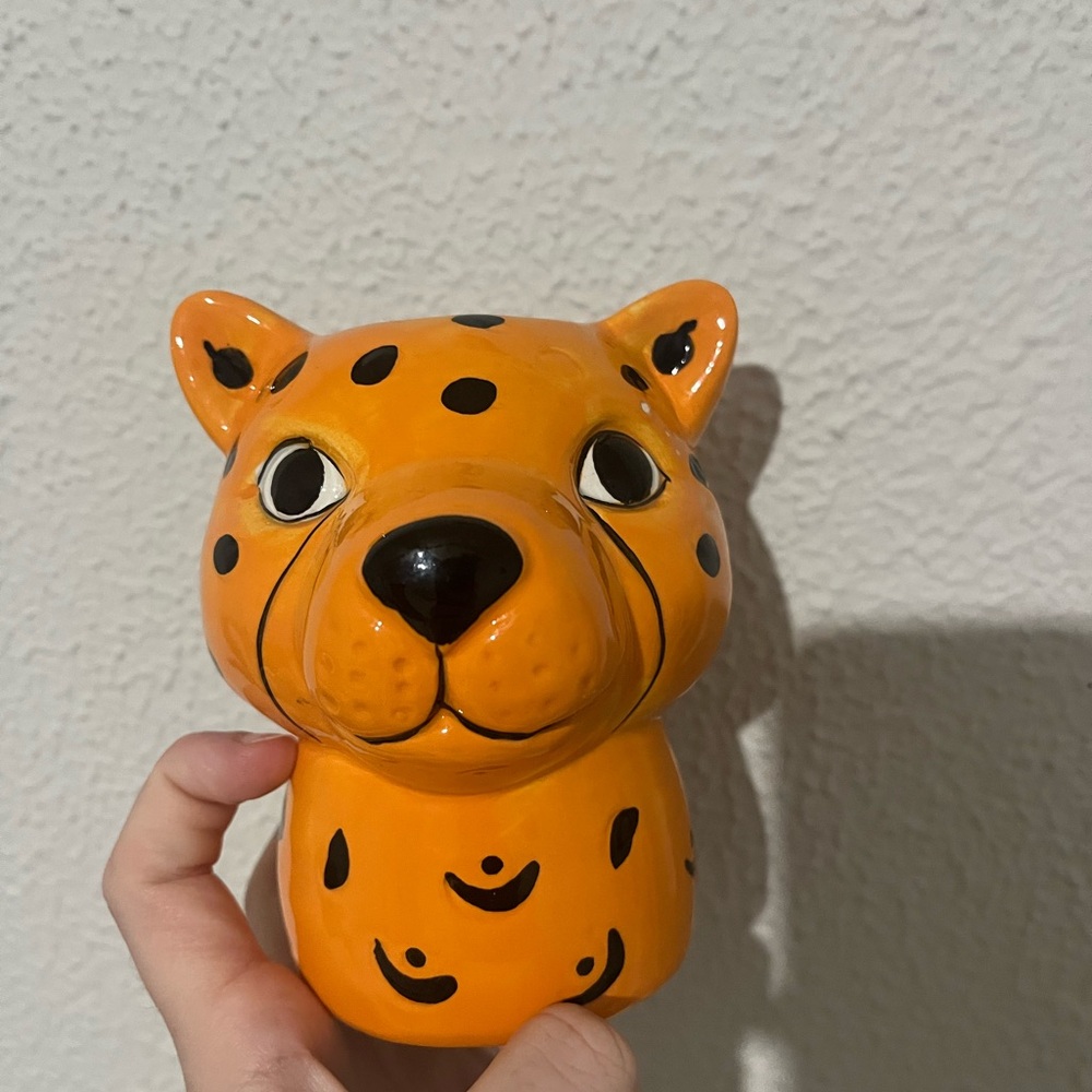 Orange Leopard Holder